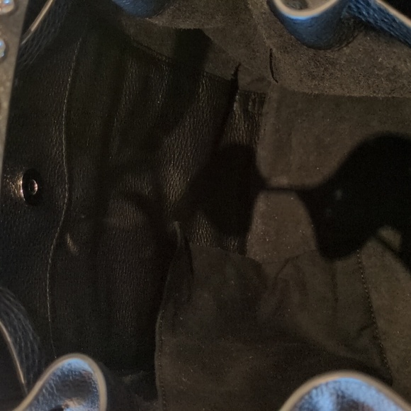 Rebecca Minkoff Blythe Black Studded Drawstring Backpack. Brand New - Picture 7 of 10